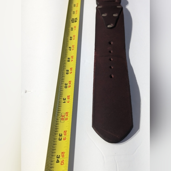 Salvatori Saddle Leather Brown Belt, Size 30 - Picture 12 of 12